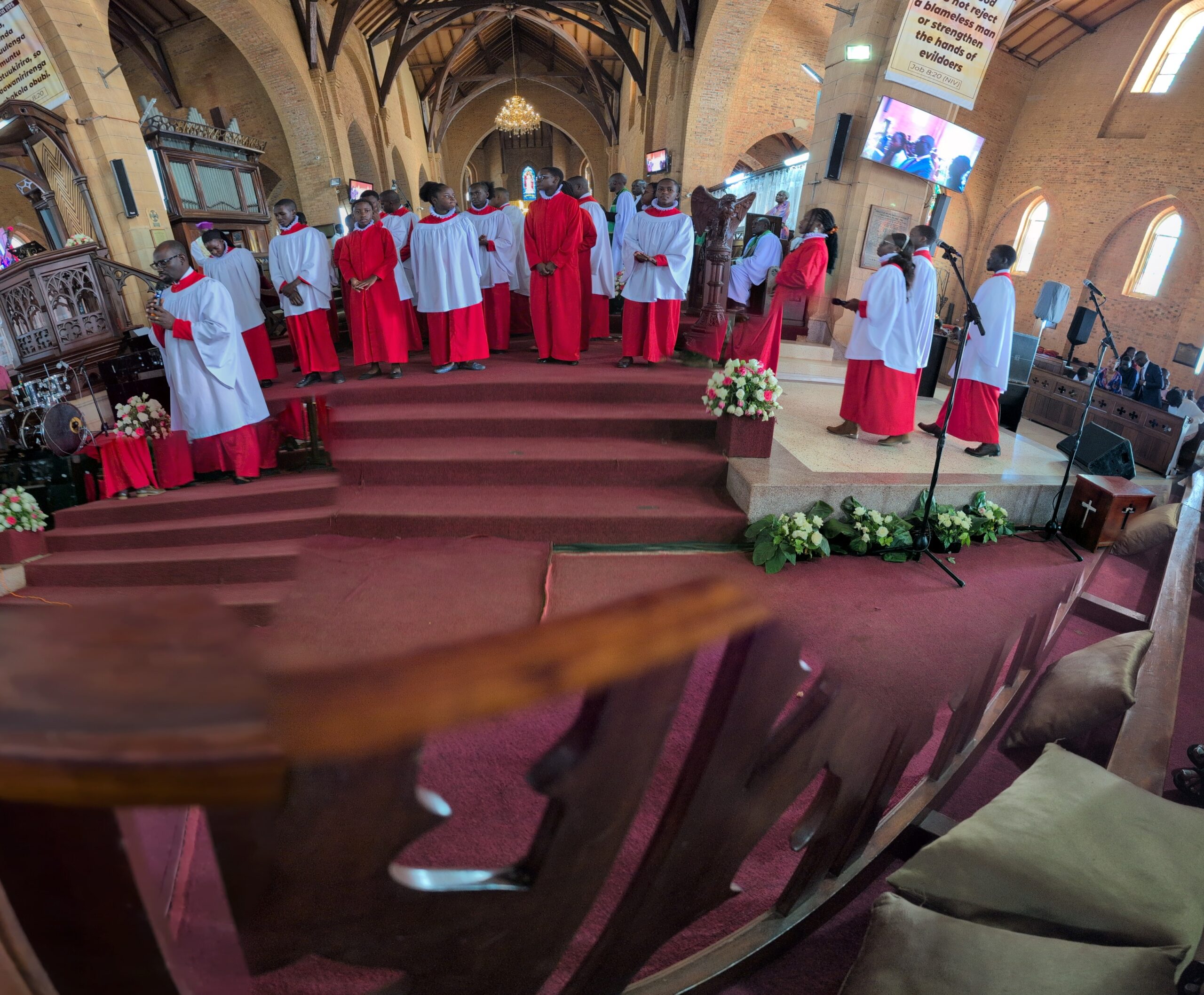 Choir leading praise and worship